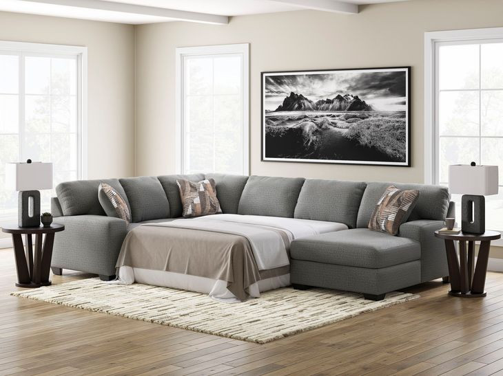 Revenna Greystone 3 Piece Modular Sleeper Sectional with RAF Chaise