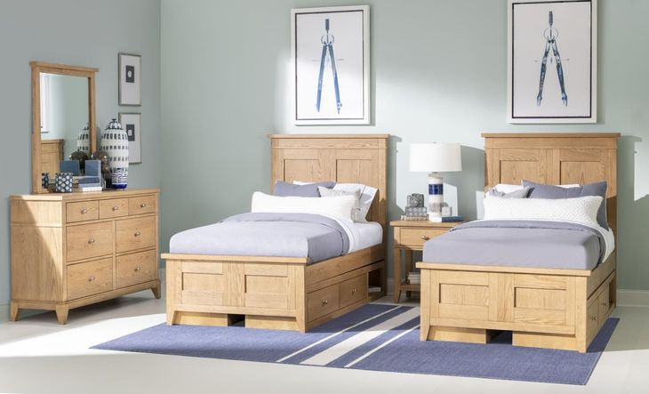 Todays Traditions Natural Hickory Youth Panel Bedroom Set