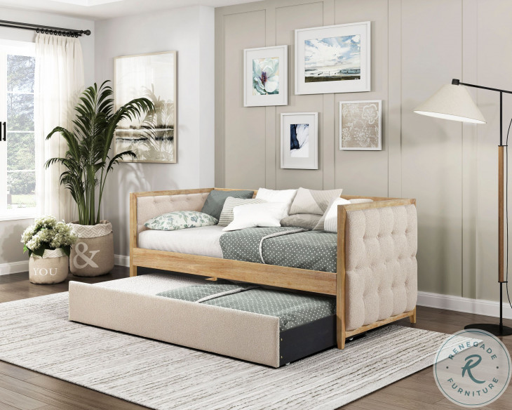 Roseburg Beige Daybed With Trundle From Homelegance Coleman Furniture