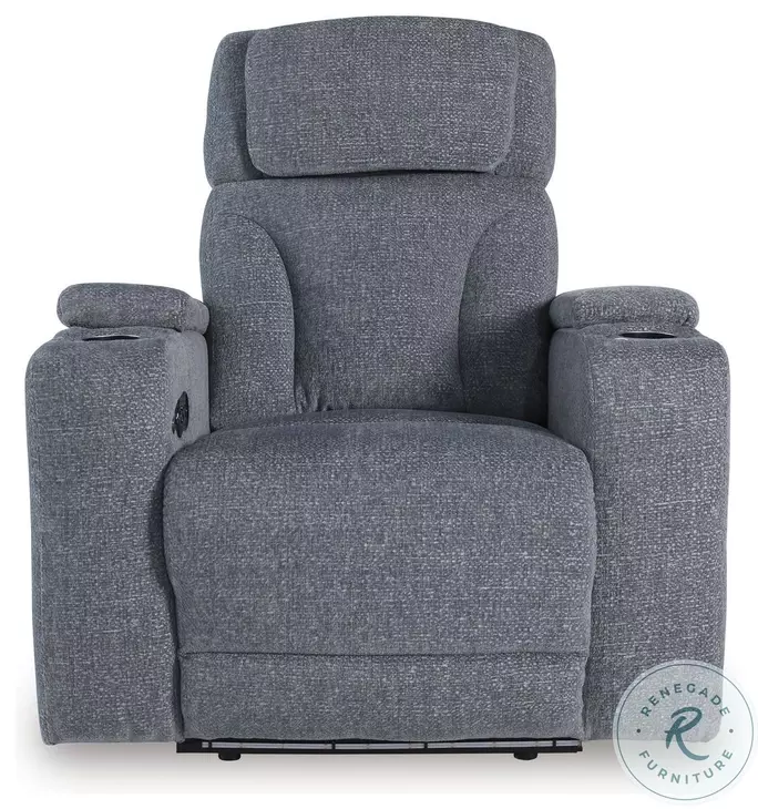 Forest Lake Steel Next-Gen Nuvella Performance Fabric Power Recliner with Adjustable Headrest
