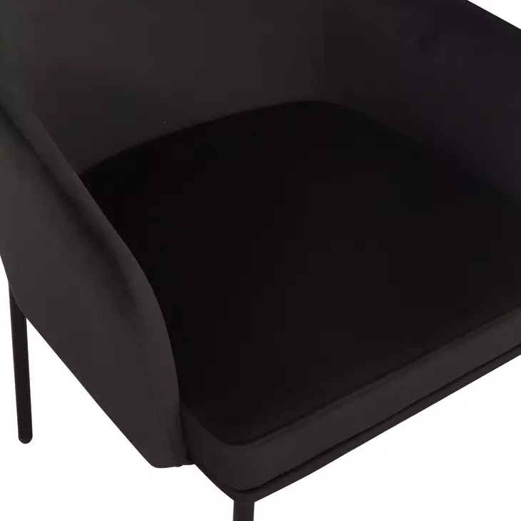 Sydney Black Performance Fabric Upholstered Arm Chair Set of 2