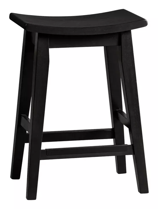 Austin Black Backless Stool Set of 2