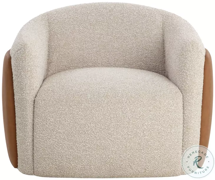 Caris Santa Cruz Oatmeal Swivel Lounge Chair