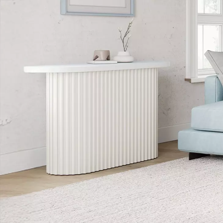 Auden White 48" Sofa Console Table