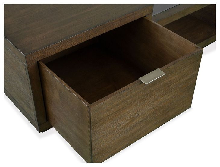 Ironwood Homestead Brown Rectangular Glass Top Cocktail Table