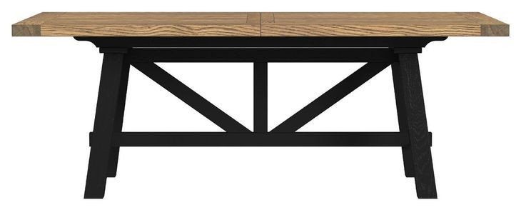 Hendricks Rustic Wheat and Raven Extendable Rectangular Dining Room Set