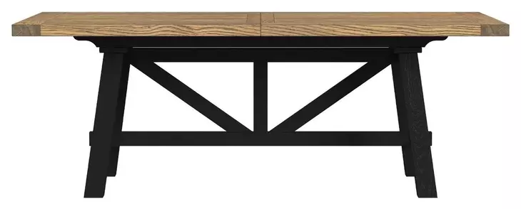 Hendricks Rustic Wheat and Raven 102" Extendable Rectangular Dining Table