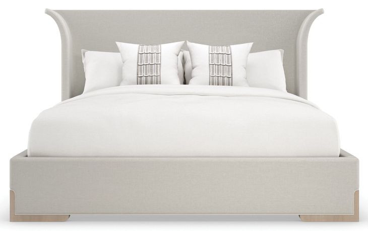 Beauty Sleep Woodland Gray King Upholstered Panel Bed