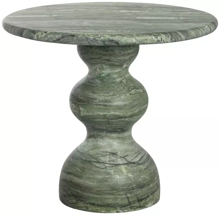 Emilio Sage 34" Round Concrete Top Outdoor Bistro Table