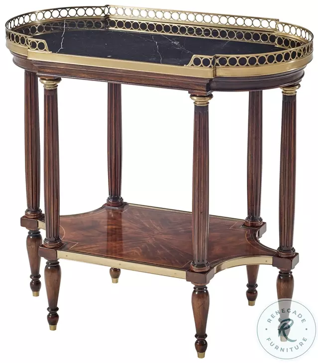 Parfait Okoume Choco 30" Oval Accent Table