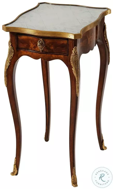 18th Century Style Light Cerejeira 13" Rectangular Accent Table