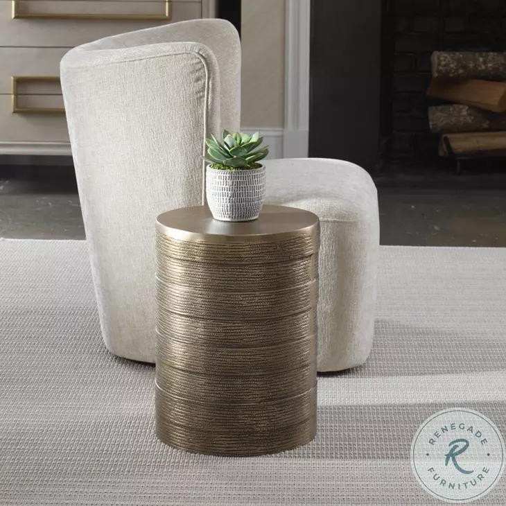 Karsyn Antique Brass Accent Table