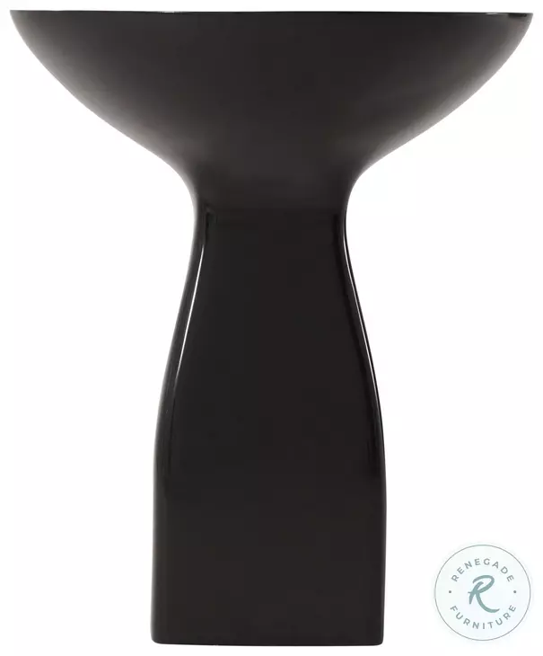 Chaturanga Python Noir And Black Lacquer 20" Round Accent Table