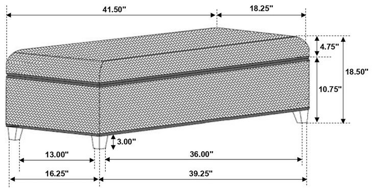 Laughton Amber Storage Bench