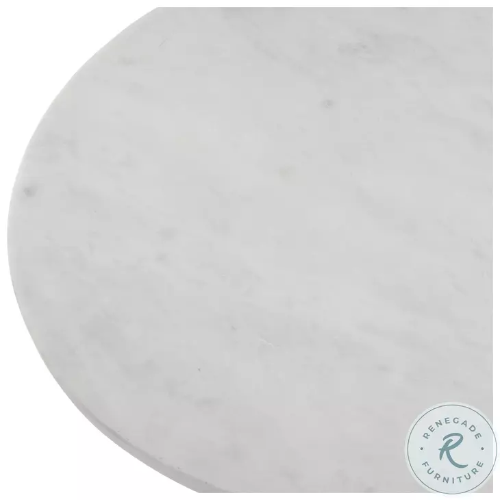 Leighton Travertine And Antique Brass Accent Table