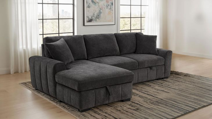 Pastrana Charcoal Gray 2 Piece Modular Sleeper Sectional
