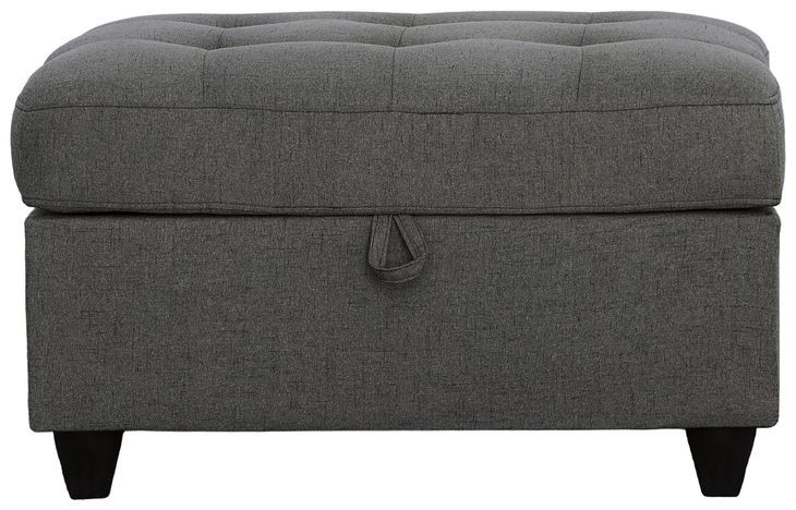 Stonenesse Crosshatch Steel Gray Ottoman