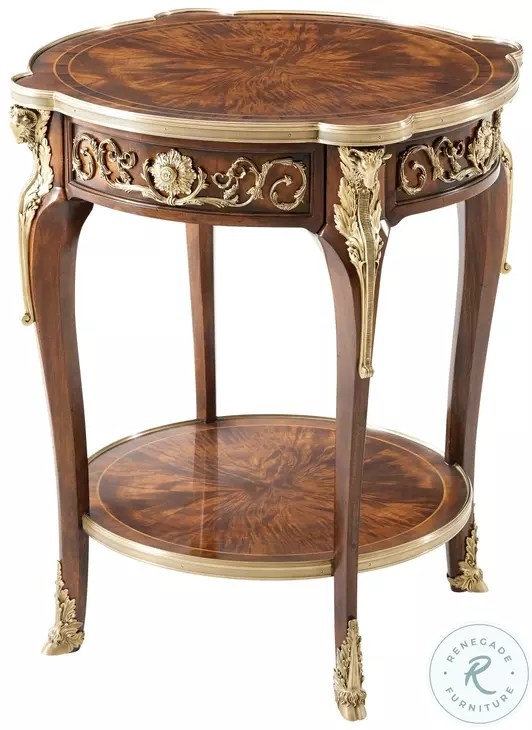 Bernadette Ramsey Mahogany 26" Round Side Table