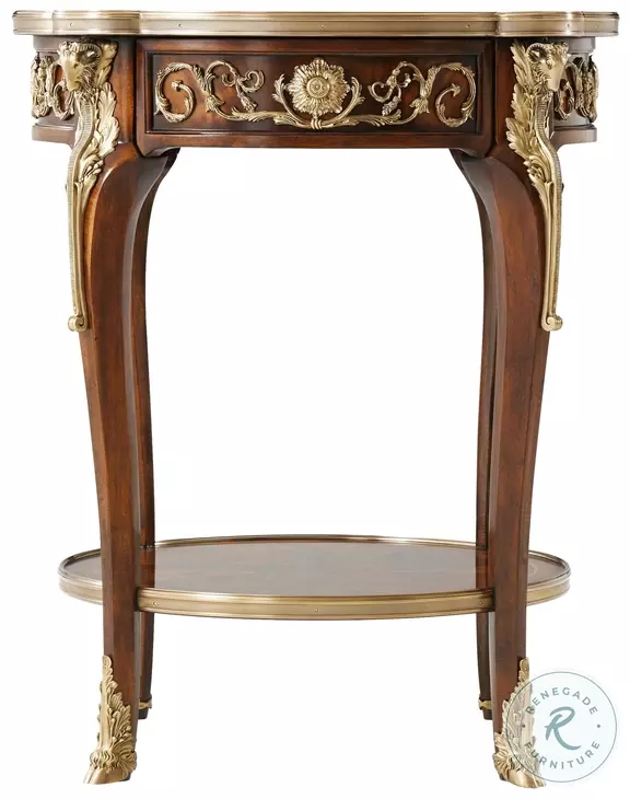 Bernadette Ramsey Mahogany 26" Round Side Table