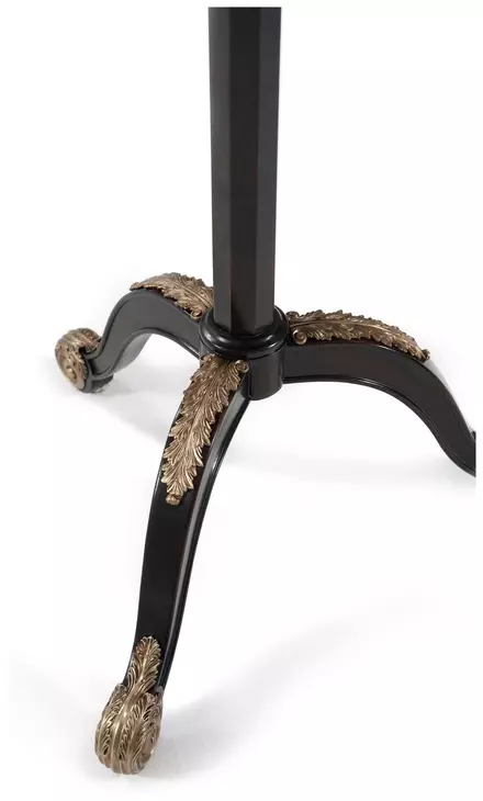 TA Originals Ramsey Mahogany and Black Round Galleried Appeal Accent Table