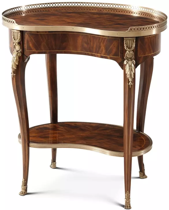 TA Originals Light Cerejeira and Gold Free Form Louis XVs 1770 Accent Table