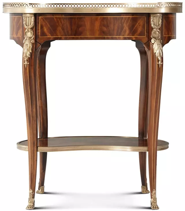 TA Originals Light Cerejeira and Gold Free Form Louis XVs 1770 Accent Table