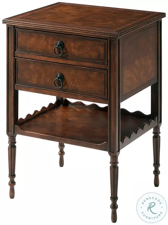 Midnight in 1850 Light Distressing 22" Side Table