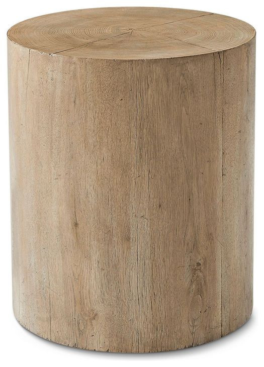 TA Originals Aged Oak Round Sawyer Accent Table