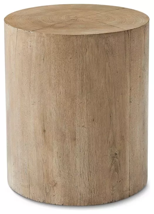 TA Originals Aged Oak Round Sawyer Accent Table