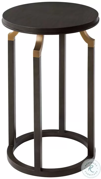 Usha Ardoise 16" Round Accent Table