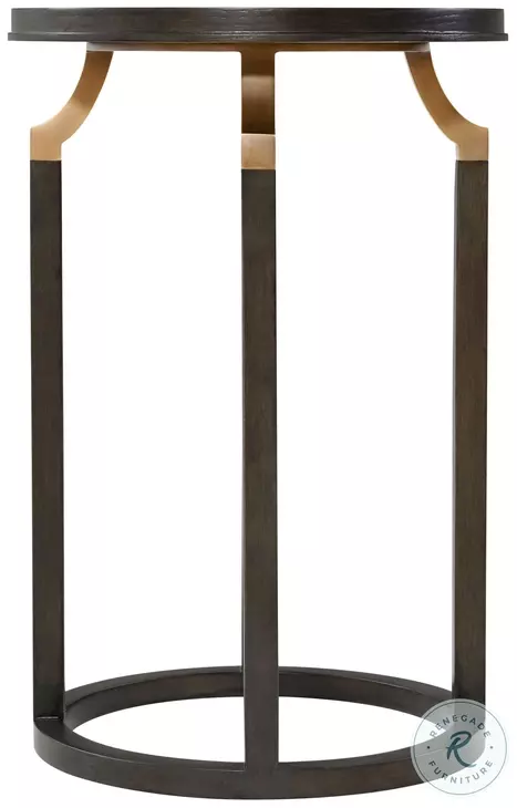 Usha Ardoise 16" Round Accent Table