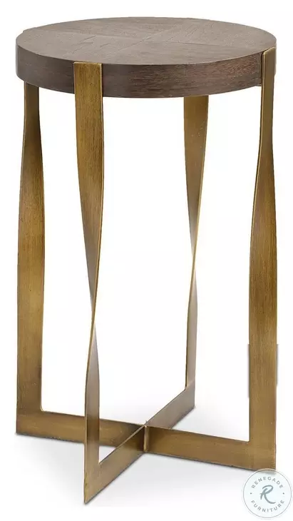 Drayden Dark Chocolate And Brass Accent Table
