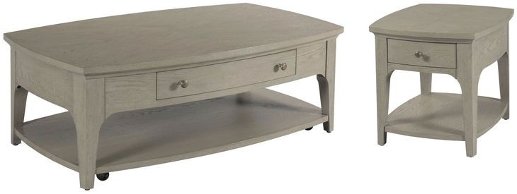 Milan Stone Oval Drawer Occasional Table Set