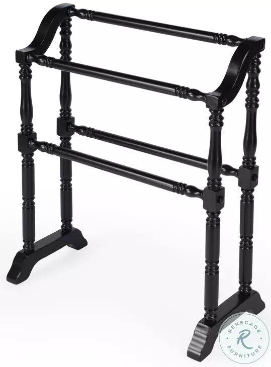 Lillian Black Blanket Rack