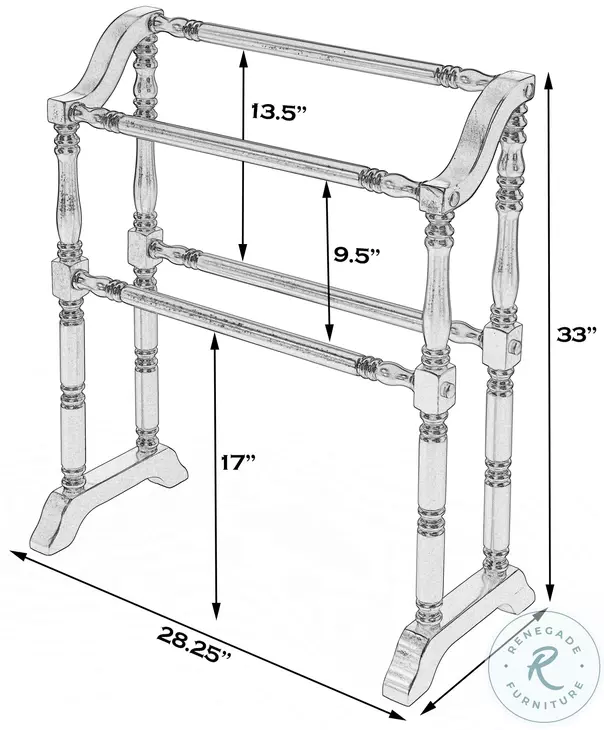 Lillian Black Blanket Rack