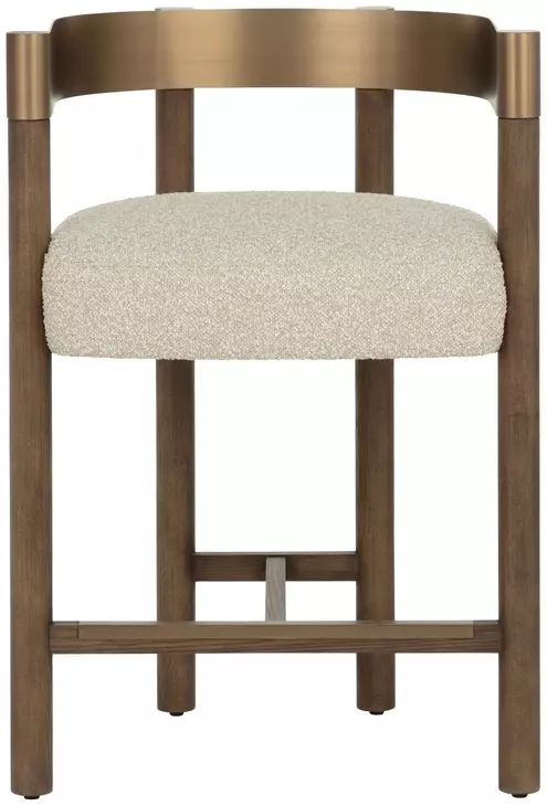 Marcelo Santa Cruz Oatmeal Upholstered Counter Height Stool