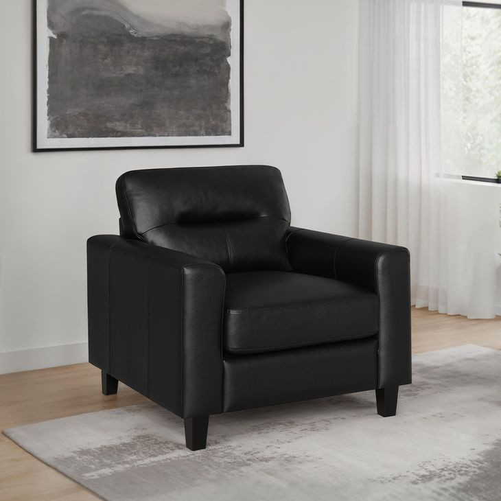 Scotland Black Upholstered Lounge Chair