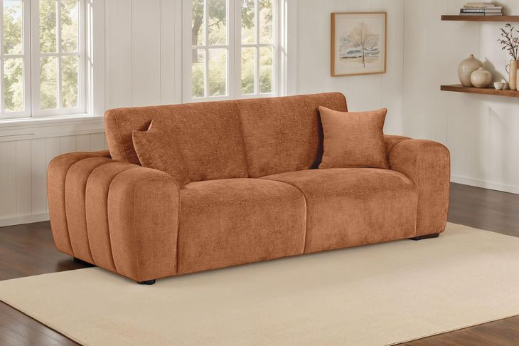 Burnett Burnt Orange 91" Sofa