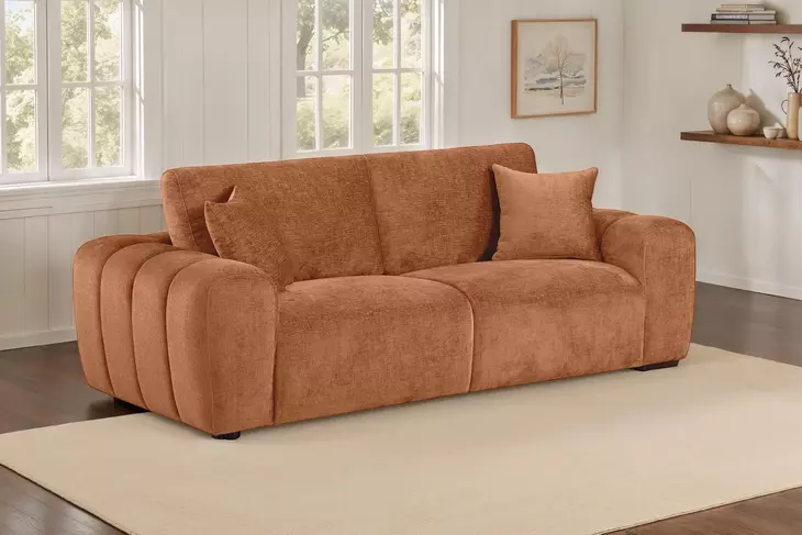 Burnett Burnt Orange 91" Sofa