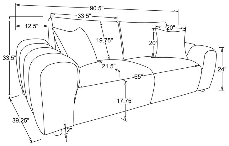 Burnett Burnt Orange 91" Sofa