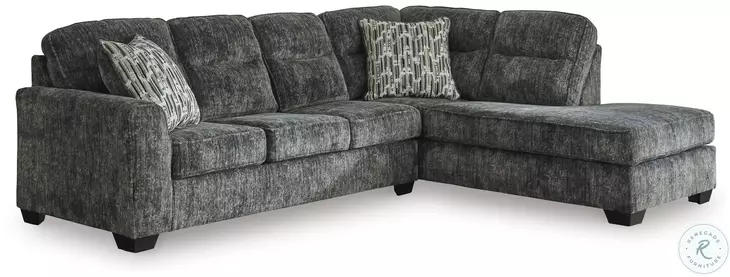 Lonoke Gunmetal 2 Piece RAF Chaise Sectional