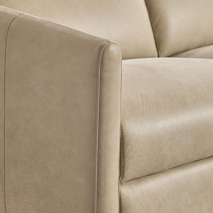 Sierra Beige Leather 89" Power Motion Sofa