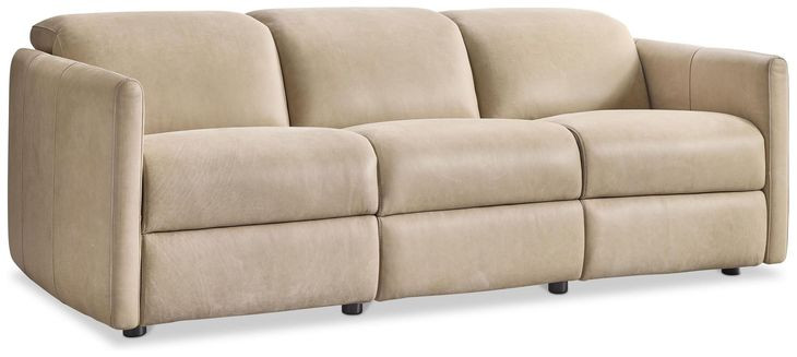 Sierra Beige Leather 89" Power Motion Sofa