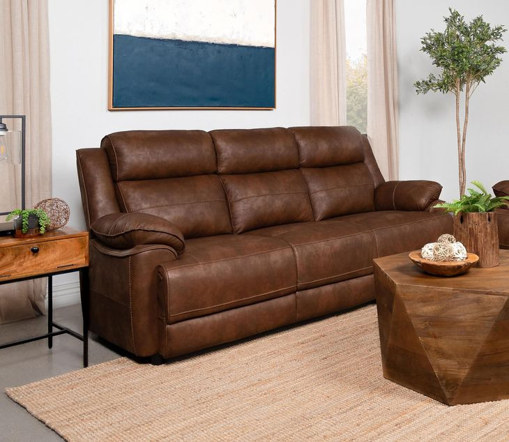 Ellington Dark Brown Padded Arm Sofa