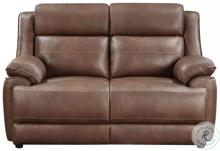 Ellington Dark Brown Padded Arm 63" Loveseat