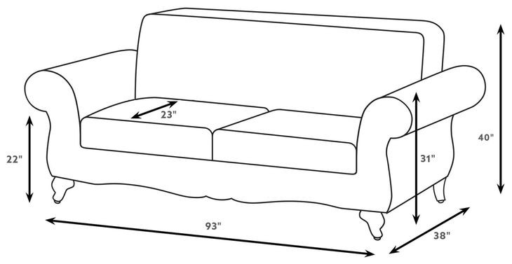 Elmbrook Brown Rolled Arm Sofa