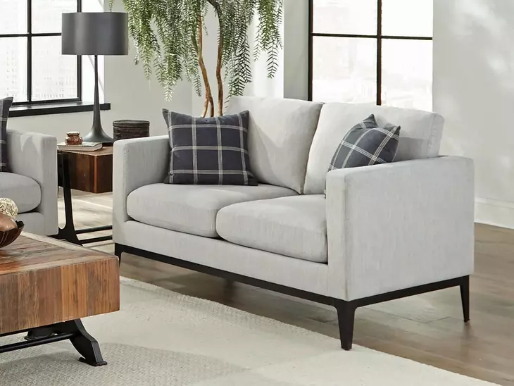 Apperson Light Gray 56" Loveseat