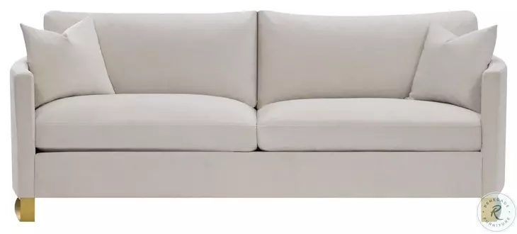 Corliss Beige Velvet 91" Sofa