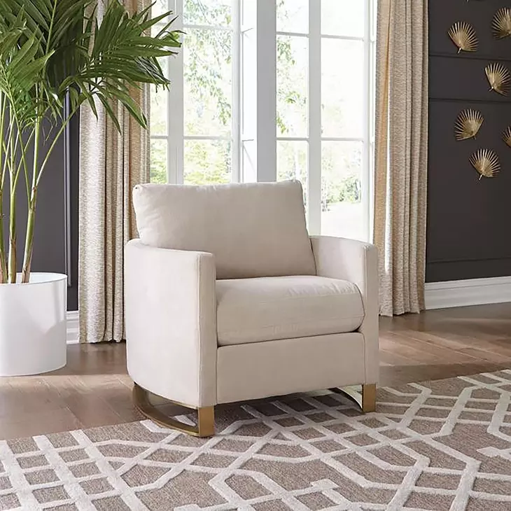 Corliss Beige Velvet Chair