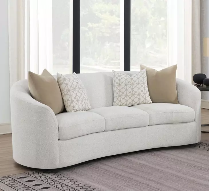 Rainn Latte Upholstered 89" Sofa